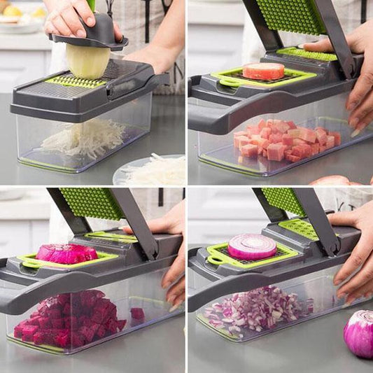 🍎🔪 Rebanador Multiusos de Verduras y Frutas – Corte Rápido, Preciso y Fácil de Usar ✨🌽