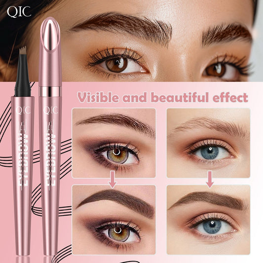 ✏️ Lápiz de Cejas 3D Microblading – Punta de 4 Púas, Resistente al Agua y Efecto Pelo Natural ✨💖