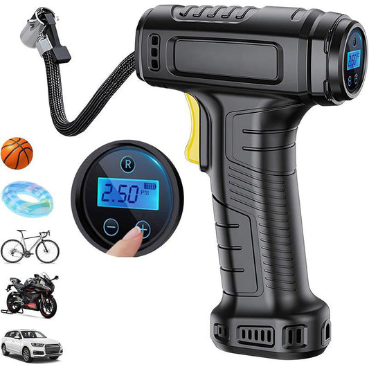 🚗 Compresor de Aire Portátil Inalámbrico – Pantalla Digital y Inflado Rápido para Autos, Bicicletas y Más ✨🔋
