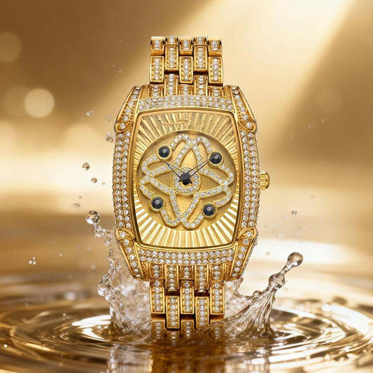 📢 📢 ¡50% de descuento! ✨Reloj de pulsera de cuarzo para mujer adornado con pedrería⌚