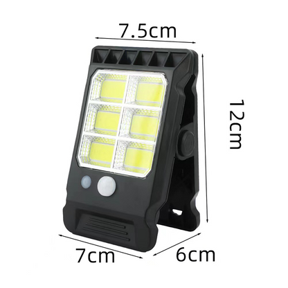 🌞 Luz solar con sensor de movimiento y clip – Iluminación exterior ecológica y de ahorro energético 🌍💡