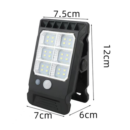 🌞 Luz solar con sensor de movimiento y clip – Iluminación exterior ecológica y de ahorro energético 🌍💡