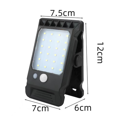 🌞 Luz solar con sensor de movimiento y clip – Iluminación exterior ecológica y de ahorro energético 🌍💡