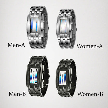 ⌚ ¡TIEMPO LIMITADO 50% DE DESCUENTO! ✨ Reloj LED binario masculino – Acero inoxidable, luz azul, deportivo, resistente al agua, moderno ⚡
