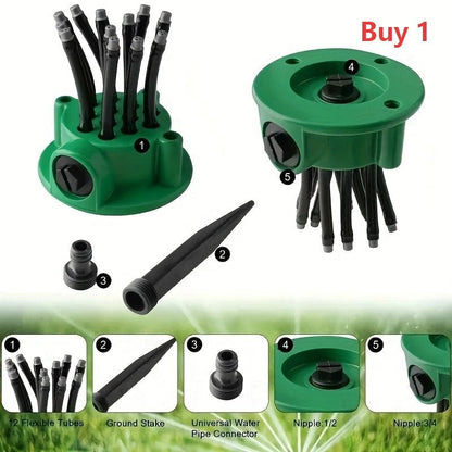 ⏰🔥 ¡50% DE DESCUENTO POR TIEMPO LIMITADO! 🌿 Aspersor de Jardín 360° – Riego Preciso y Suave para Flores, Césped y Plantas 🌸💧