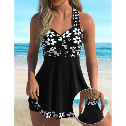 Women's Floral Print Tankini Swimsuits with Boyshorts