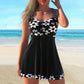 👙Traje de baño separable con top de tirantes y shorts ajustados