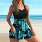 👙Traje de baño separable con top de tirantes y shorts ajustados