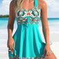 👙Traje de baño separable con top de tirantes y shorts ajustados