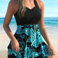 👙Traje de baño separable con top de tirantes y shorts ajustados