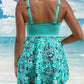 👙Traje de baño separable con top de tirantes y shorts ajustados