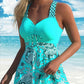 👙Traje de baño separable con top de tirantes y shorts ajustados