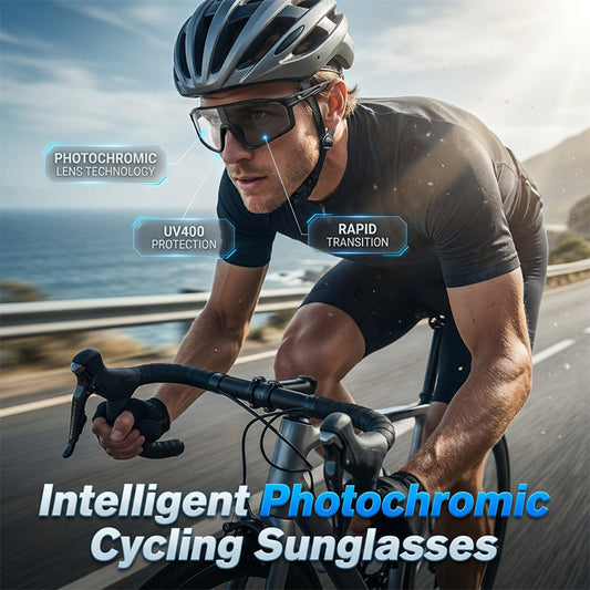 🚴 ✨ ¡OFERTA 50% OFF! Gafas de Ciclismo Fotocromáticas – Lentes Gris, UV400, Ultraligeras ✨