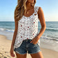 🌸✨ ¡OFERTA 50% OFF! Camiseta Sin Mangas Floral con Escote en V – Elegante y Fresca para Verano