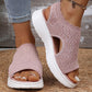 👡 Sandalias de plataforma de punto transpirables para mujer: ligeras y cómodas.