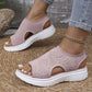 👡 Sandalias de plataforma de punto transpirables para mujer: ligeras y cómodas.