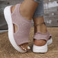 👡 Sandalias de plataforma de punto transpirables para mujer: ligeras y cómodas.