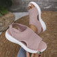 👡 Sandalias de plataforma de punto transpirables para mujer: ligeras y cómodas.