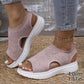 👡 Sandalias de plataforma de punto transpirables para mujer: ligeras y cómodas.