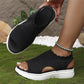 👡 Sandalias de plataforma de punto transpirables para mujer: ligeras y cómodas.
