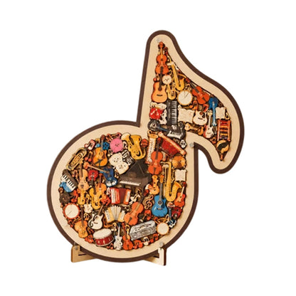 🎵 Rompecabezas de madera con notas musicales: ¡un rompecabezas artesanal para amantes de la música! 🧩 Regalo perfecto • Ecológico • ¡Unidades limitadas! ⏳🇬🇧