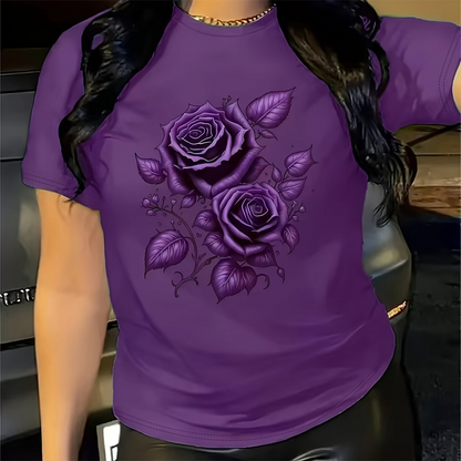 🌹✨ ¡OFERTA 50% OFF! Camiseta Floral de Rosas – Estilo Elegante y Cómodo para el Día a Día