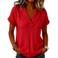 Camiseta de punto de verano de corte holgado para mujer