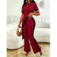 ✨🔥 ¡OFERTA 50% OFF! Conjunto Asimétrico de Punto con Pantalón Palazzo – Estilo Moderno y Elegante