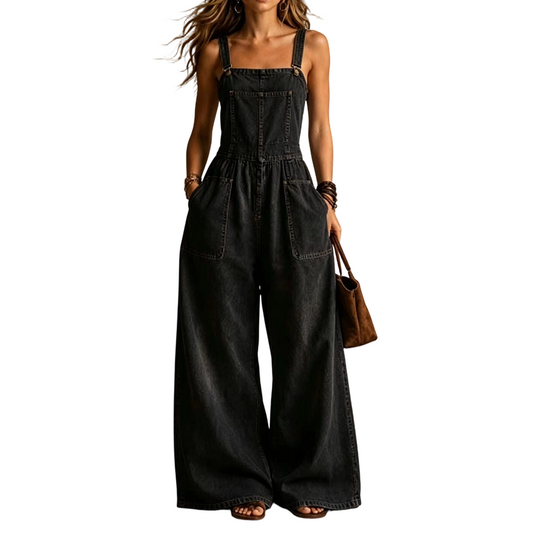 👖✨ ¡OFERTA 50% OFF! Mono Vaquero Vintage Holgado – Estilo y Comodidad Total