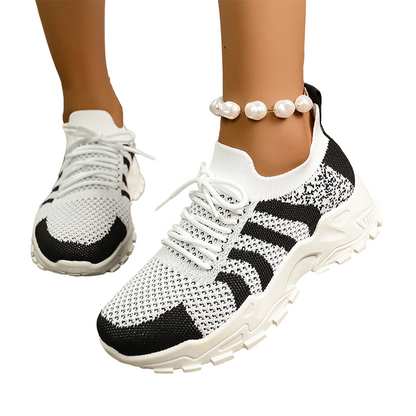 ✨Zapatillas deportivas casuales de punto transpirables para mujer: estilo, comodidad y soporte durante todo el día 👟💫