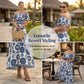 Vestido de resort impreso de margarita de corte de cintura fuera del hombro de las mujeres