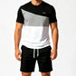 👕 ¡50% DTO. AHORA! 🎨 Conjunto de Camiseta y Shorts de Bloques de Color para Hombre – Algodón suave y transpirable – Perfecto para verano, deporte o descanso – Elegante y cómodo 🩳✨