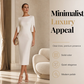 👗✨ ¡OFERTA 50% OFF! Vestido Midi Elegante para Mujer con Mangas de Perlas – Estilo Sofisticado, Cómodo y Perfecto para Oficina y Cena 💎🌸