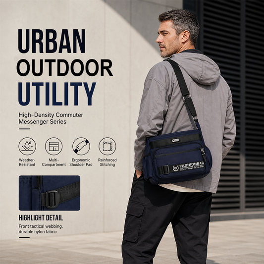 💧👜 Bolso Mensajero Urbano – Resistente al Agua, Multi-Compartmentos y Organización Perfecta para el Trabajo y la Universidad 🏙️💼