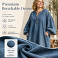 ⌛Oferta por tiempo limitado: Maxi vestido vaquero para mujer con mangas largas abullonadas
