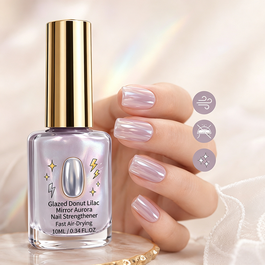 📢📢¡49 % DE DESCUENTO! ⏰Fortalecedor de Uñas Efecto Espejo Brillante Lila