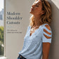 Top con estampado de corazón festoneado, superventas 🏆👚 Comodidad transpirable y estilo versátil en 6 colores.