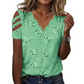 Top con estampado de corazón festoneado, superventas 🏆👚 Comodidad transpirable y estilo versátil en 6 colores.