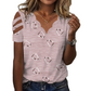 Top con estampado de corazón festoneado, superventas 🏆👚 Comodidad transpirable y estilo versátil en 6 colores.