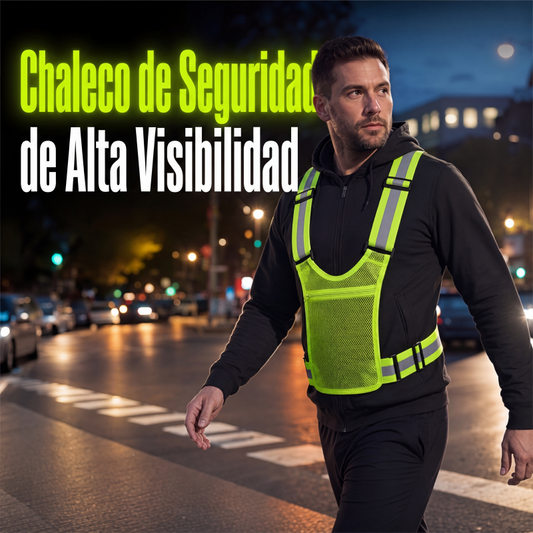 📢📢¡49 % DE DESCUENTO! 🦺✨ Chaleco Reflectante Alta Visibilidad – Bolsillo Práctico, Ajuste Cómodo y Seguridad Total para Correr de Noche y Día 🌙🏃‍♂️