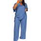 🔥⏰ ¡OFERTA 50% OFF! 👗 Conjunto de 2 Piezas para Mujer – Top con Escote en V + Pantalón de Pierna Ancha, Fresco y Elegante ✨
