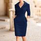 🔥⏰ ¡OFERTA 50% OFF! 👗 Vestido Tubo Elegante para Mujer – Cuello Drapeado, Cintura Definida y Silueta Sofisticada ✨