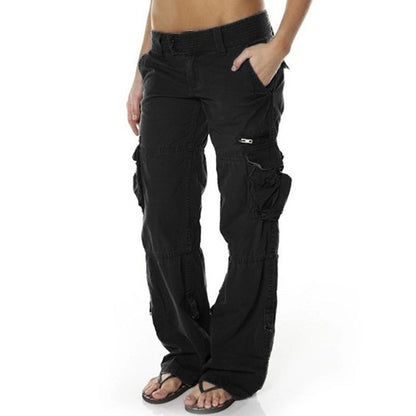🔥 OFERTA ESPECIAL · -50% | Pantalón Cargo Vintage de Pierna Ancha para Mujer