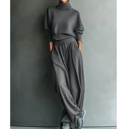 🍂Conjunto casual de dos piezas para mujer: elegante conjunto de dos piezas de pierna ancha para un estilo cómodo para el día a día🤍