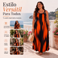 ✨ Vestido Largo de Rayas para Mujer Talla Grande – Sin Mangas, Cómodo y Elegante