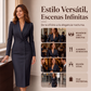 ⏰🔥 ¡OFERTA 50% OFF! 👗✨ Vestido blazer elegante asimétrico de mujer con cierre de botones simple