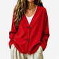 🔥⏰ ¡OFERTA 50% OFF! 👚 Cárdigan de punto de pana con cuello en V para mujer