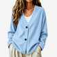 🔥⏰ ¡OFERTA 50% OFF! 👚 Cárdigan de punto de pana con cuello en V para mujer