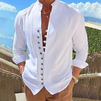 🔥 ¡OFERTA 50% OFF! ⏰ Camisa de manga larga informal de cuello de tortuga para hombre