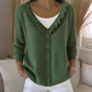 🔥⏰ ¡OFERTA 50% OFF! 👚 Cárdigan de punto con cuello con volantes para mujer
